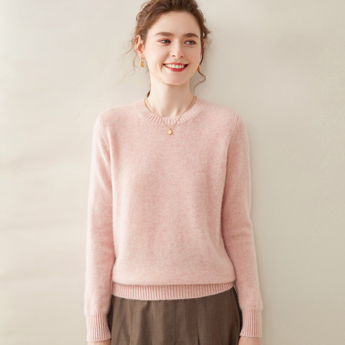 Womens Hooded Cashmere Blend Sweater