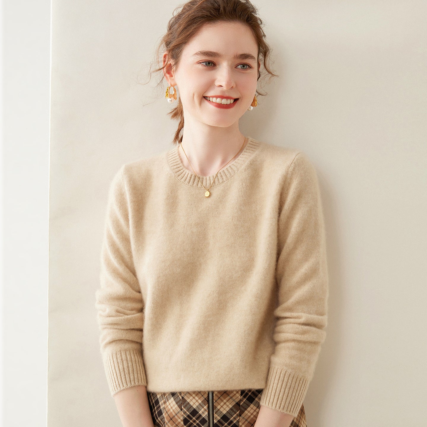 Womens Hooded Cashmere Blend Sweater