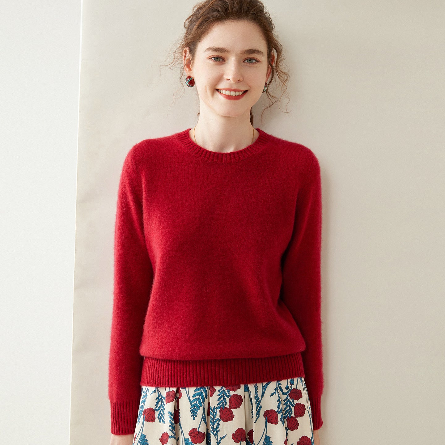 Womens Hooded Cashmere Blend Sweater