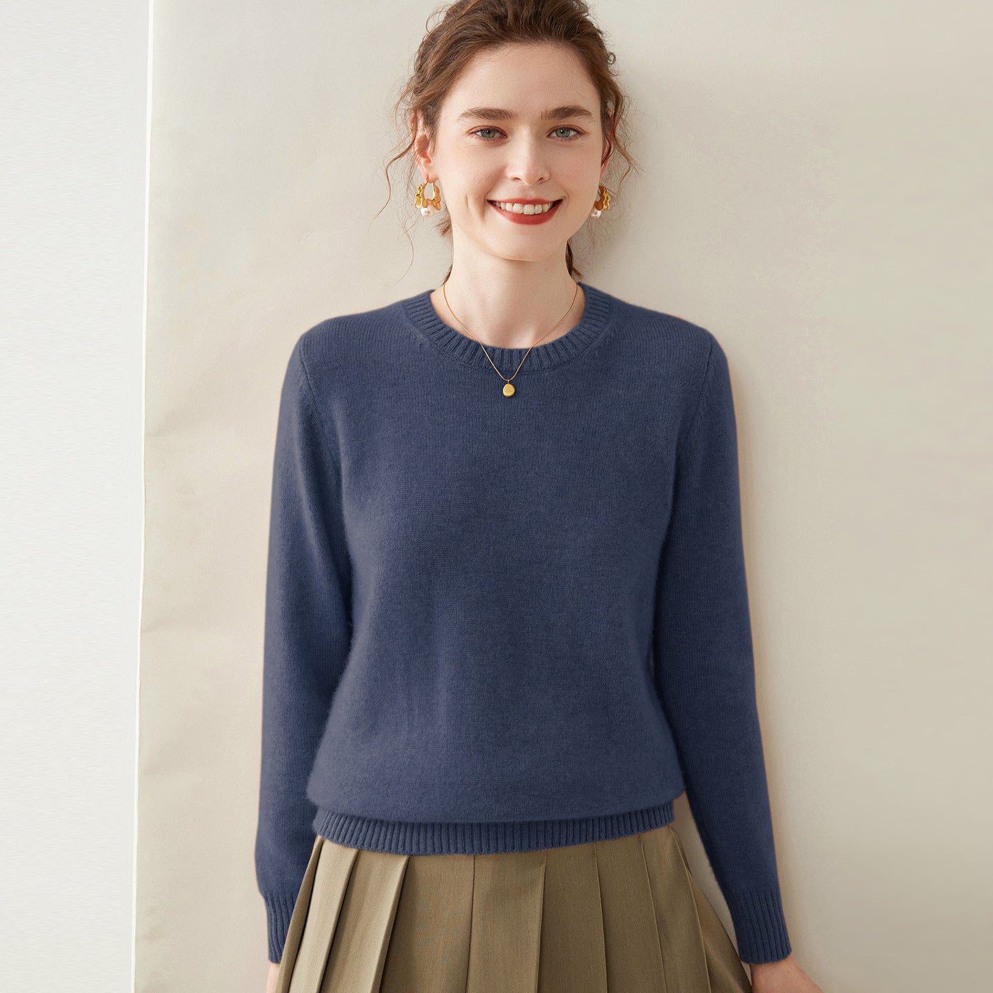 Womens Hooded Cashmere Blend Sweater