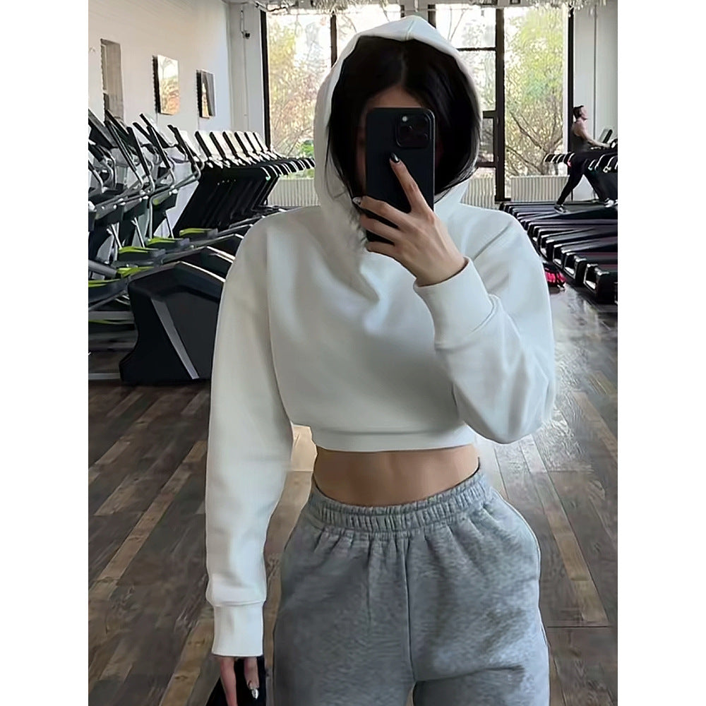 Womens Hooded Fitness Sweatshirt
