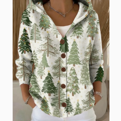 Womens Hooded Knit Cardigan Sweater