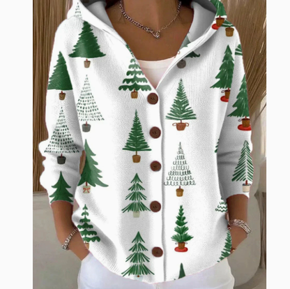 Womens Hooded Knit Cardigan Sweater