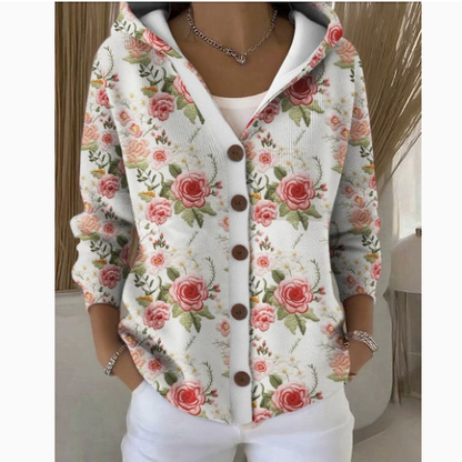 Womens Hooded Knit Cardigan Sweater