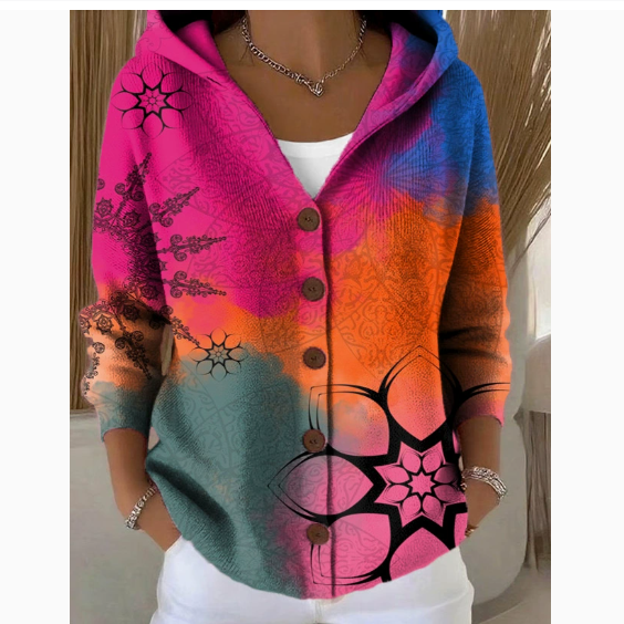 Womens Hooded Knit Cardigan Sweater