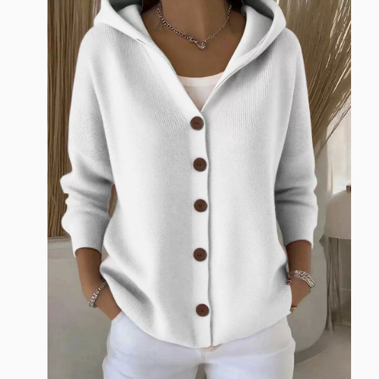 Womens Hooded Knit Cardigan Sweater