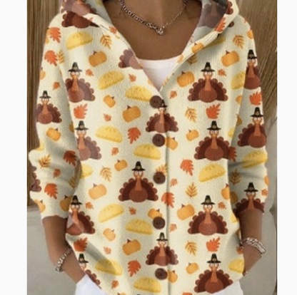 Womens Hooded Knit Cardigan Sweater