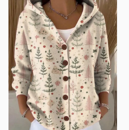 Womens Hooded Knit Cardigan Sweater