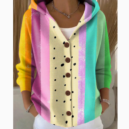 Womens Hooded Knit Cardigan Sweater
