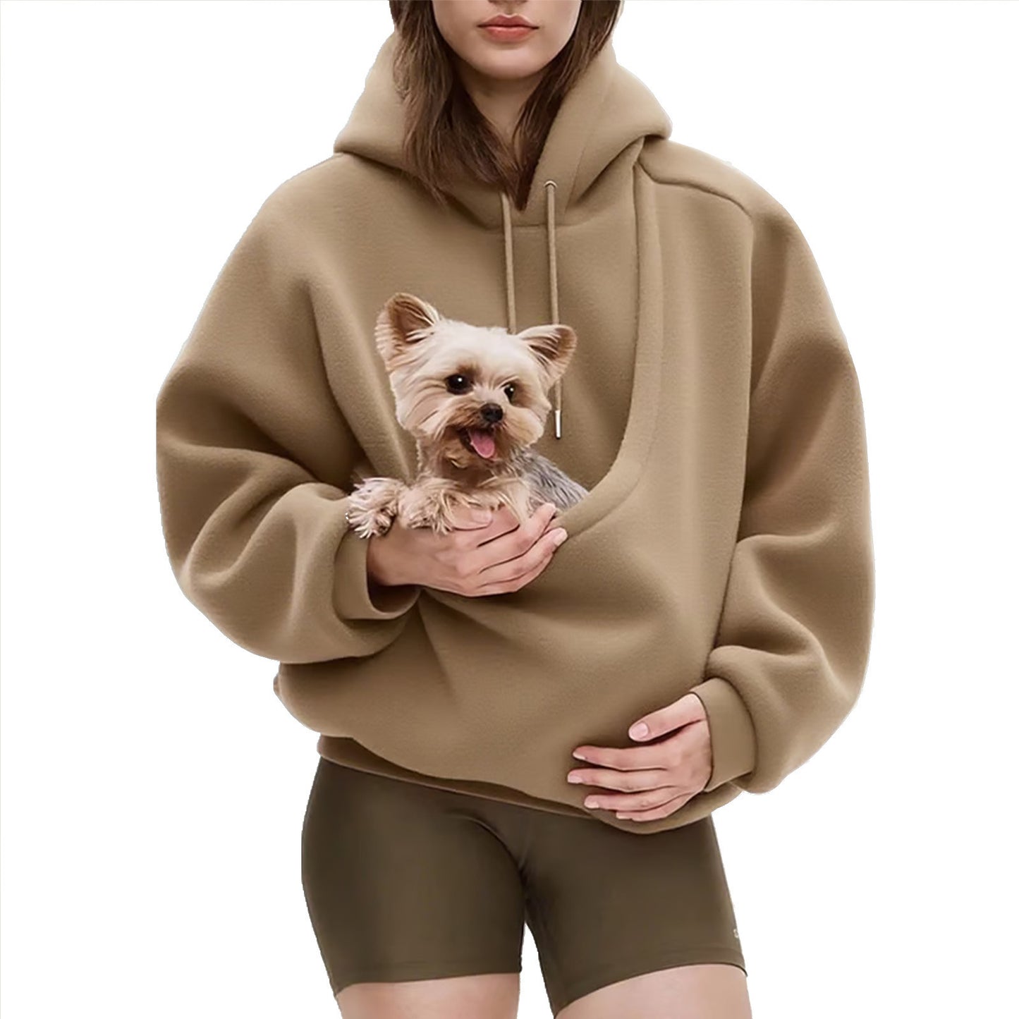 Womens Hooded Lamb Wool Blend Pullover Sweater