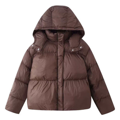 Womens Hooded Long Sleeve Cotton Jacket