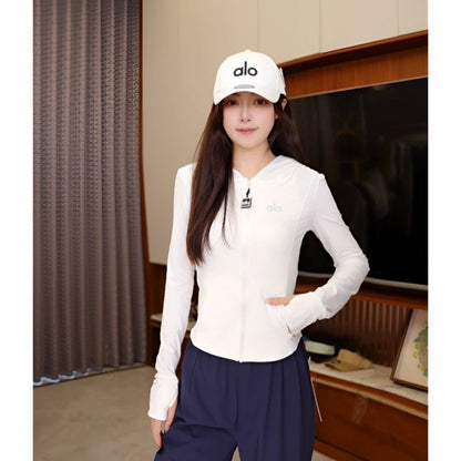 Womens Hooded Zipper Sweatshirt
