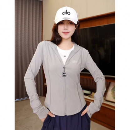 Womens Hooded Zipper Sweatshirt