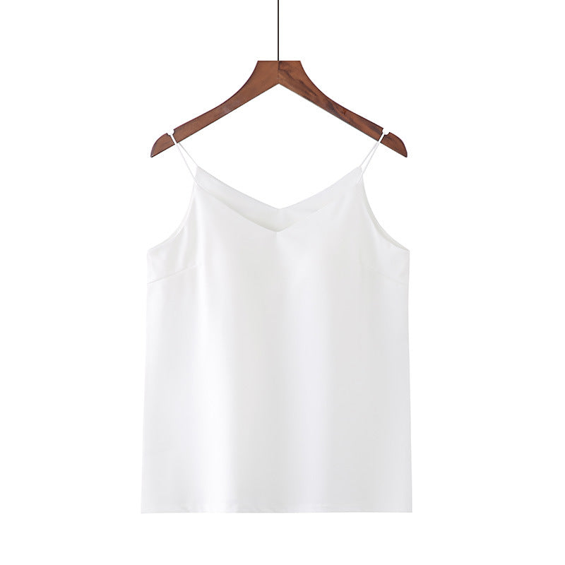 Womens Ice Silk Camisole with Chest Pad