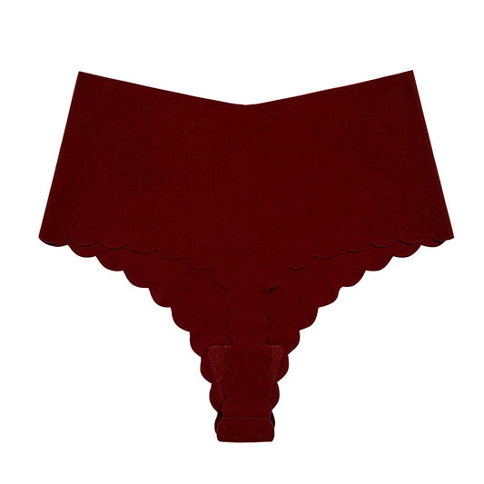 Womens Ice Silk High Waist Thong Tummy Control Underwear