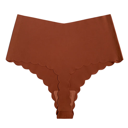 Womens Ice Silk High Waist Thong Tummy Control Underwear