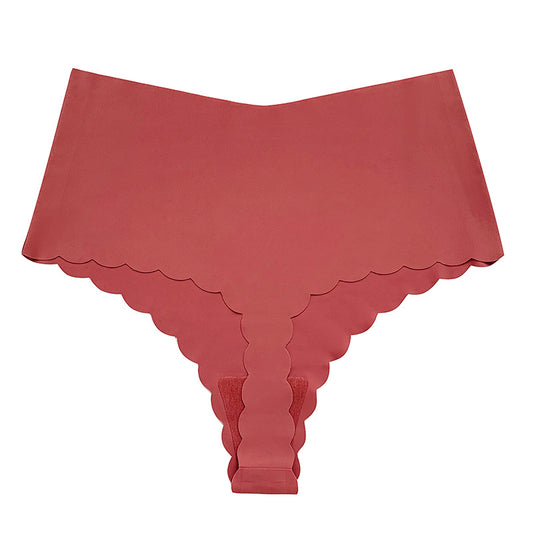 Womens Ice Silk High Waist Thong Tummy Control Underwear