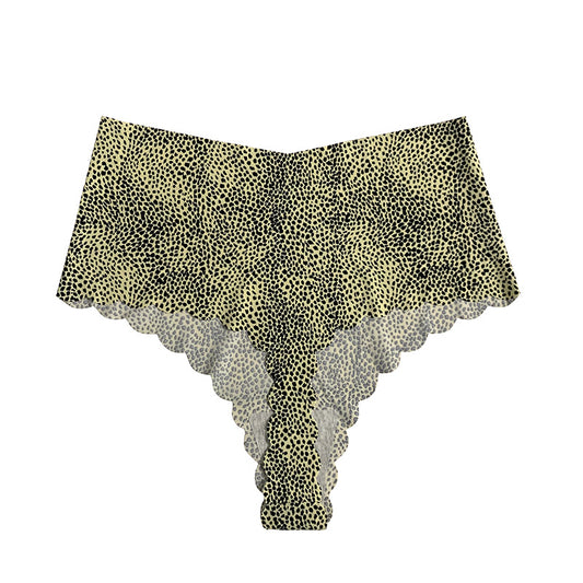 Womens Ice Silk High Waist Thong Tummy Control Underwear