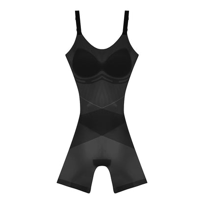 Womens Ice Silk Shapewear Tummy Control Bodysuit