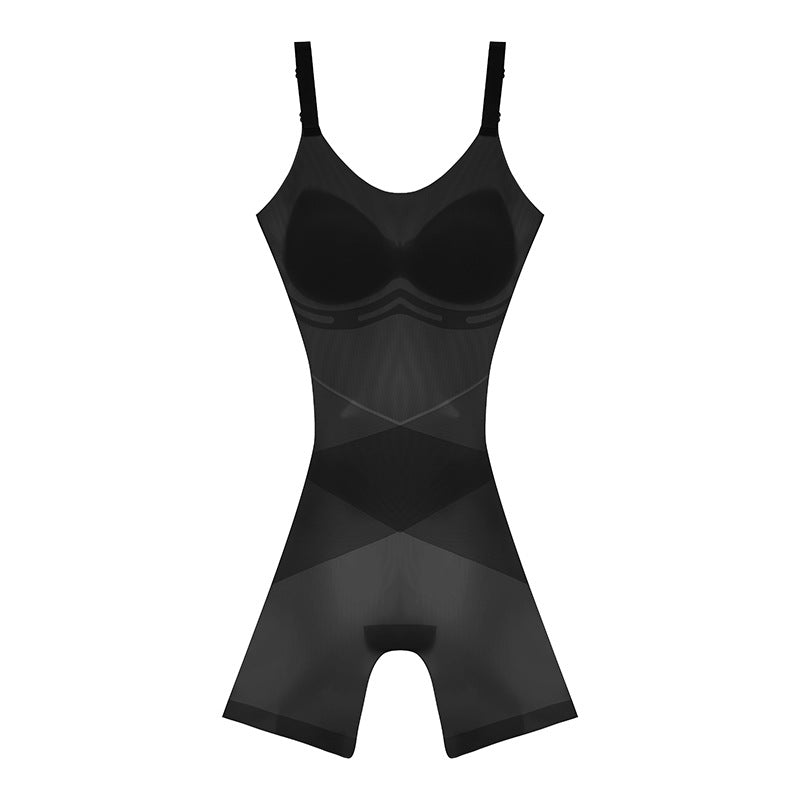Womens Ice Silk Shapewear Tummy Control Bodysuit