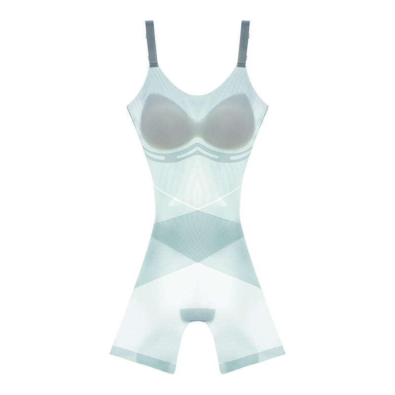 Womens Ice Silk Shapewear Tummy Control Bodysuit