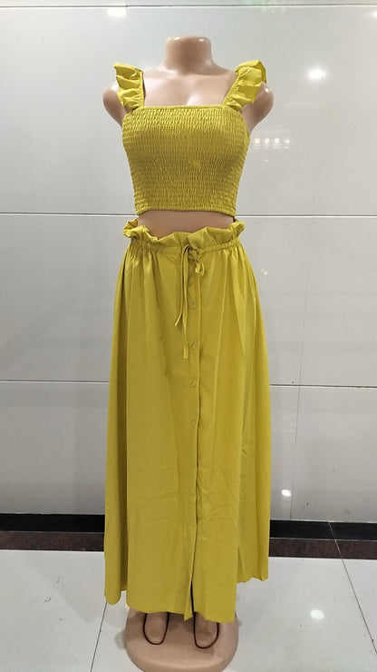 Womens Irregular Hem Midi Skirt