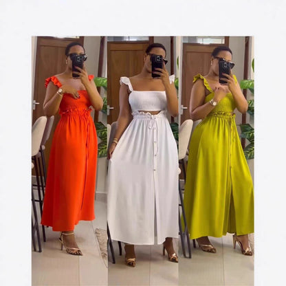 Womens Irregular Hem Midi Skirt