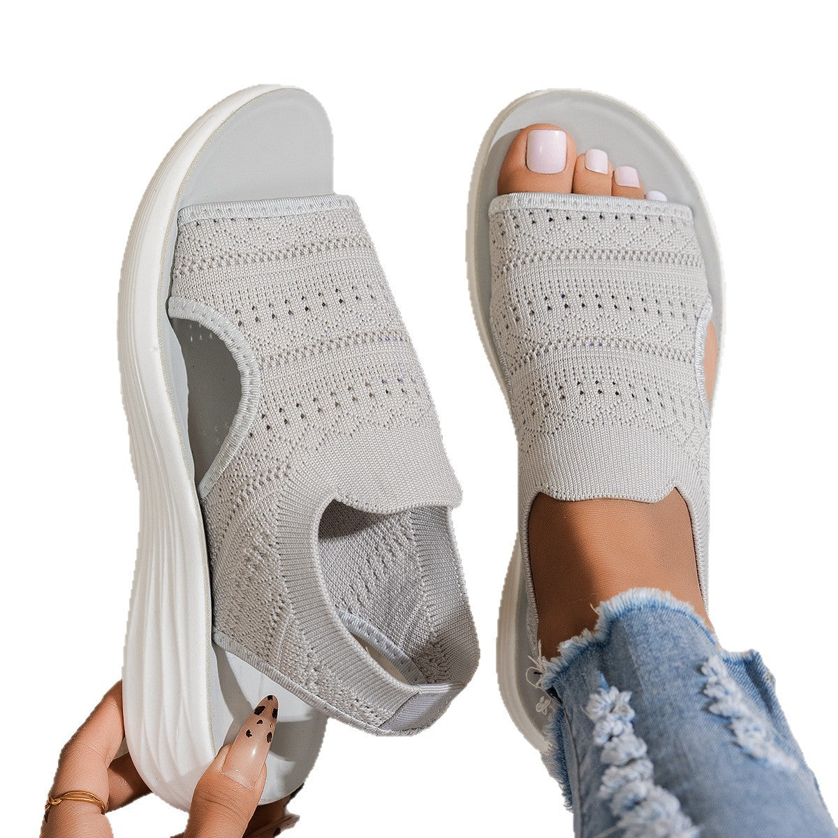 Womens Knit Breathable Sandals