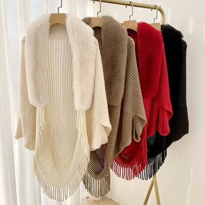 Womens knit cape