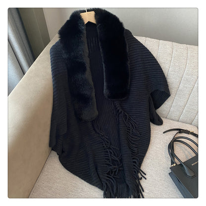 Womens knit cape