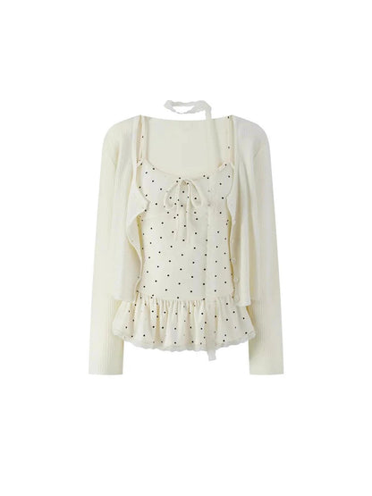 Womens Knit Cardigan and Skirt Set