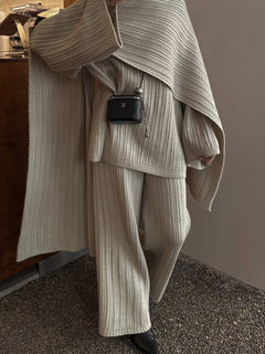 Khaki pants suit