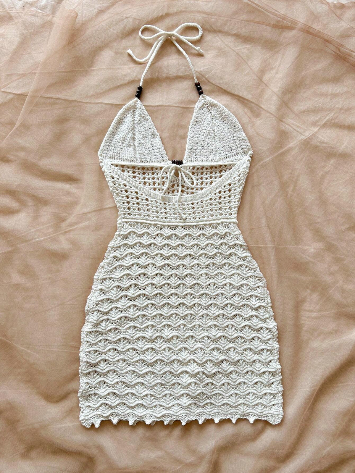 Womens Knitted Beach Cover Up Dress