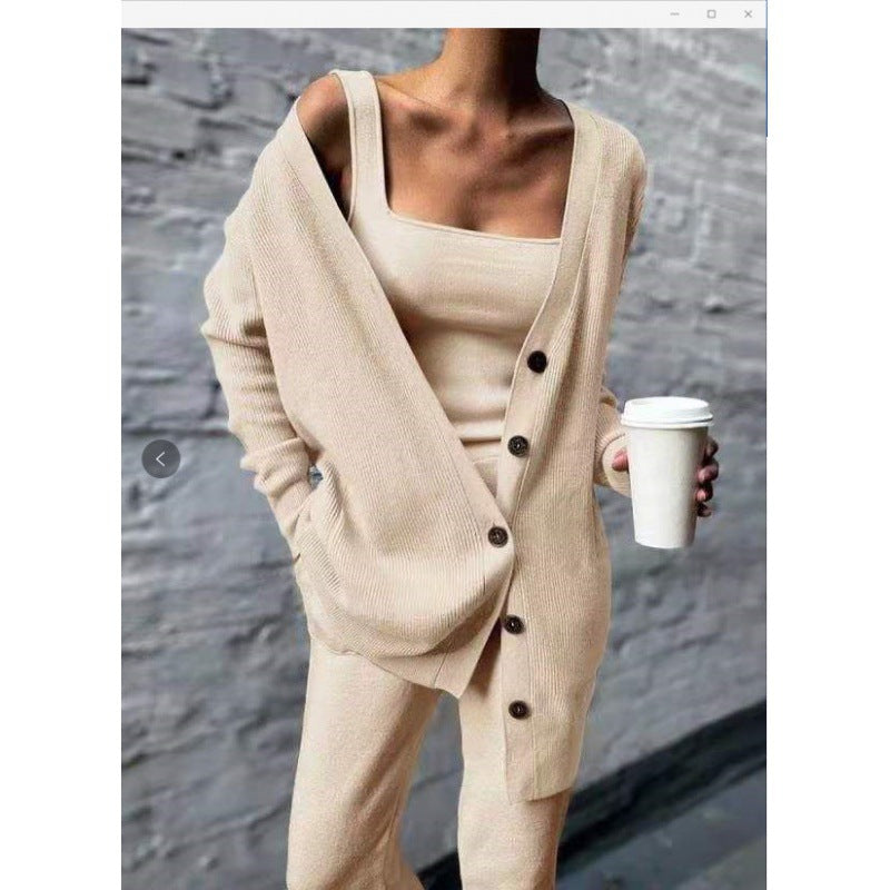 Womens Knitted Three-Piece Set