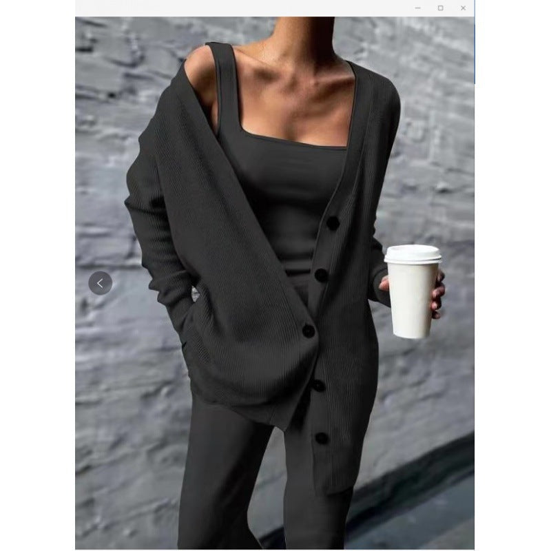 Womens Knitted Three-Piece Set