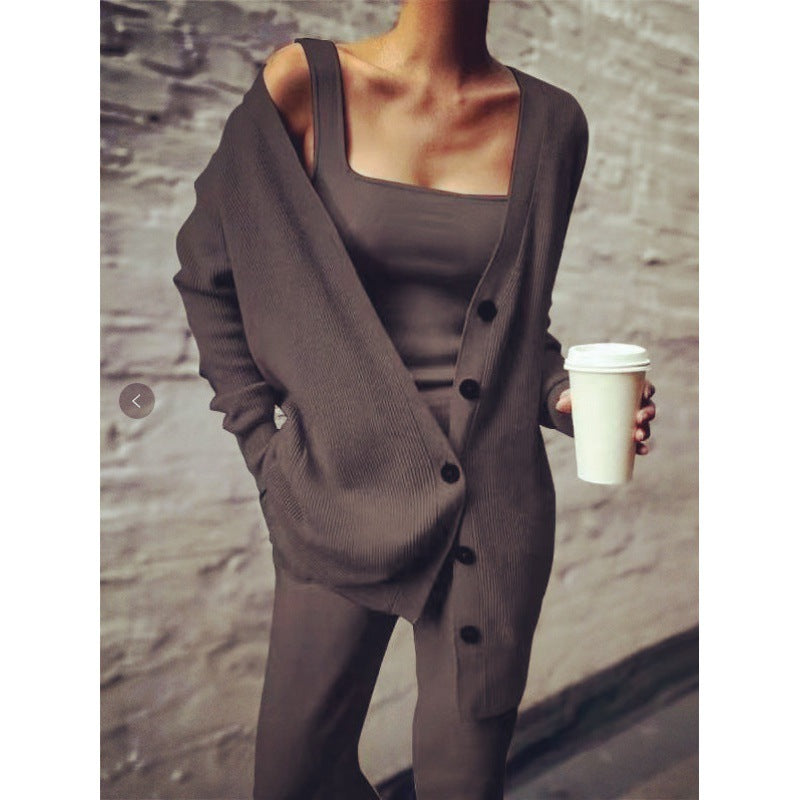 Womens Knitted Three-Piece Set