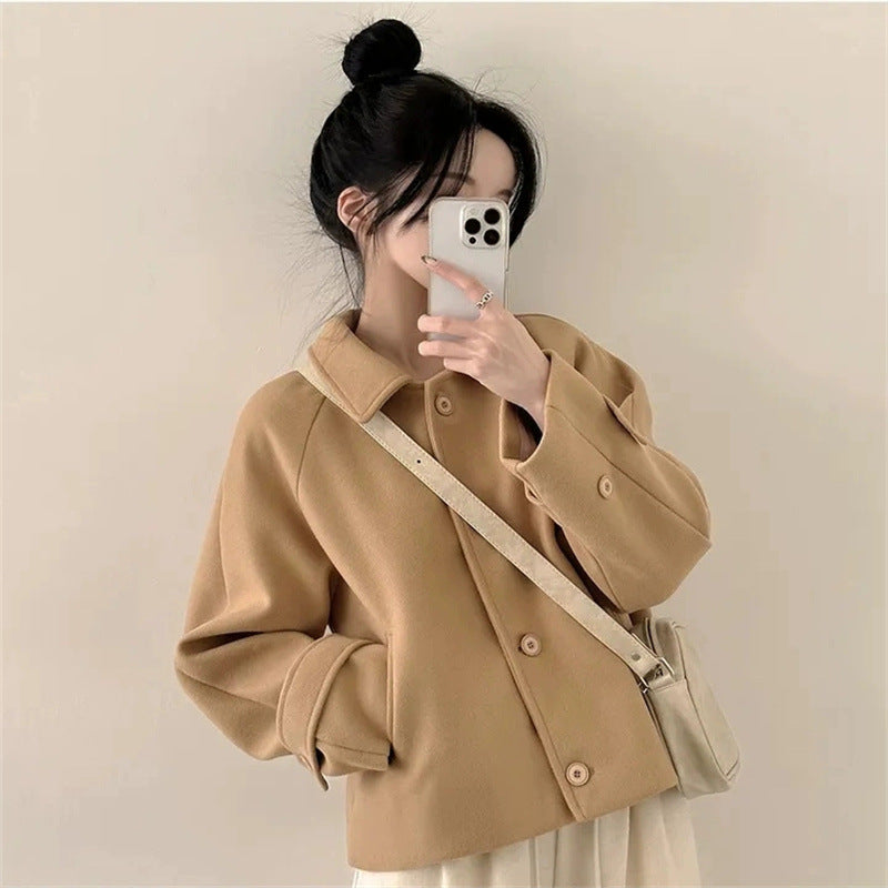 Womens Korean Style Wool Cardigan