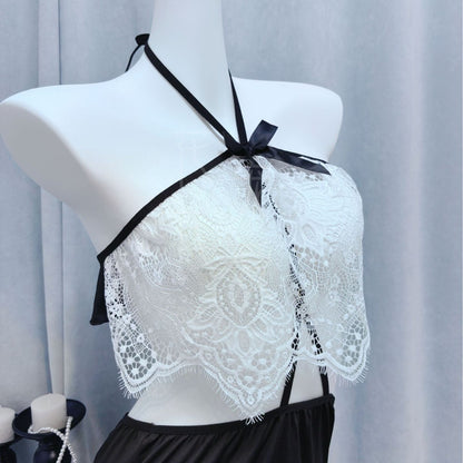 Womens Lace Backless Nightdress