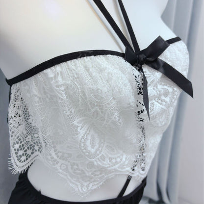 Womens Lace Backless Nightdress