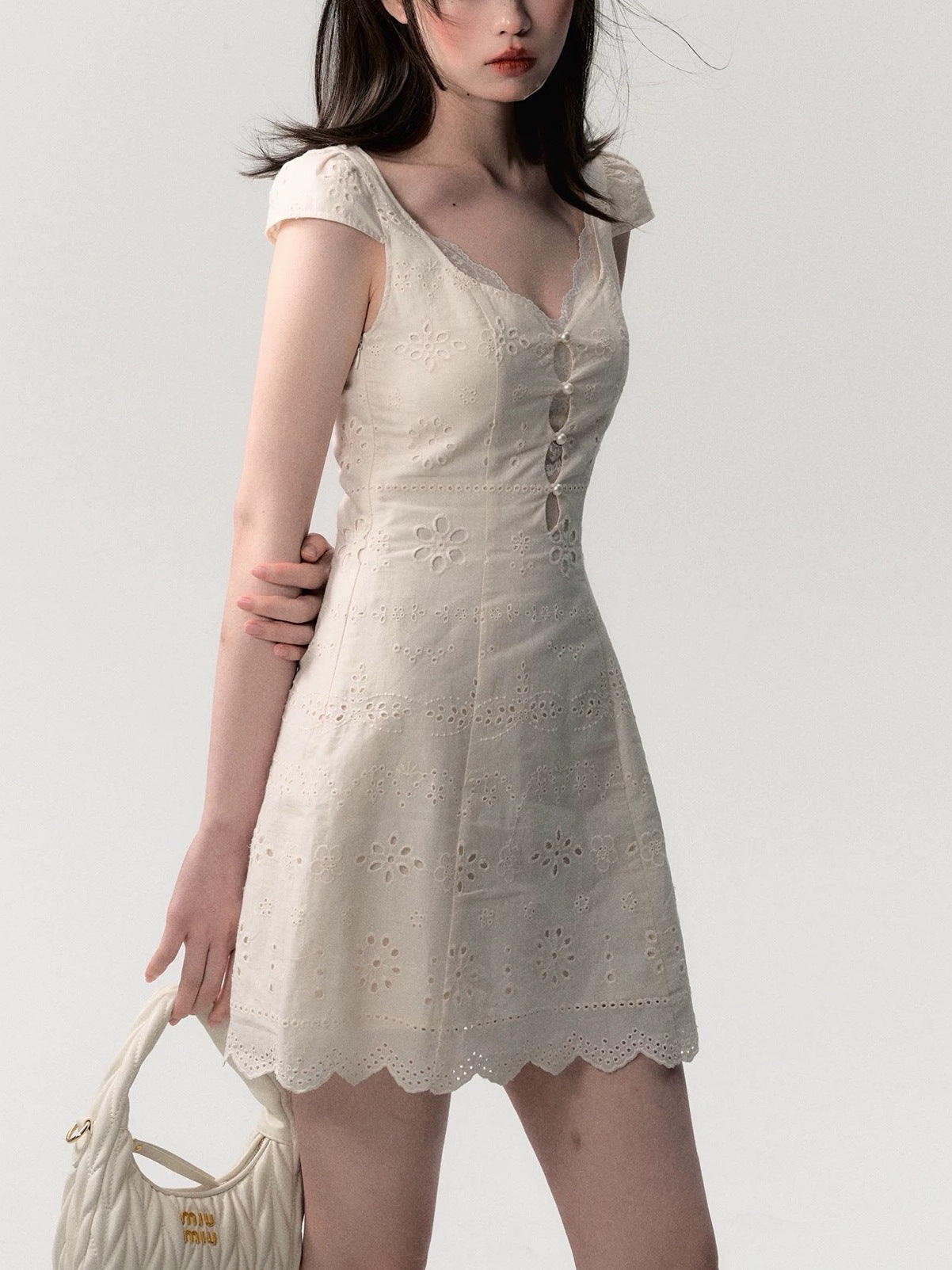 Womens Lace Patchwork Summer Dress