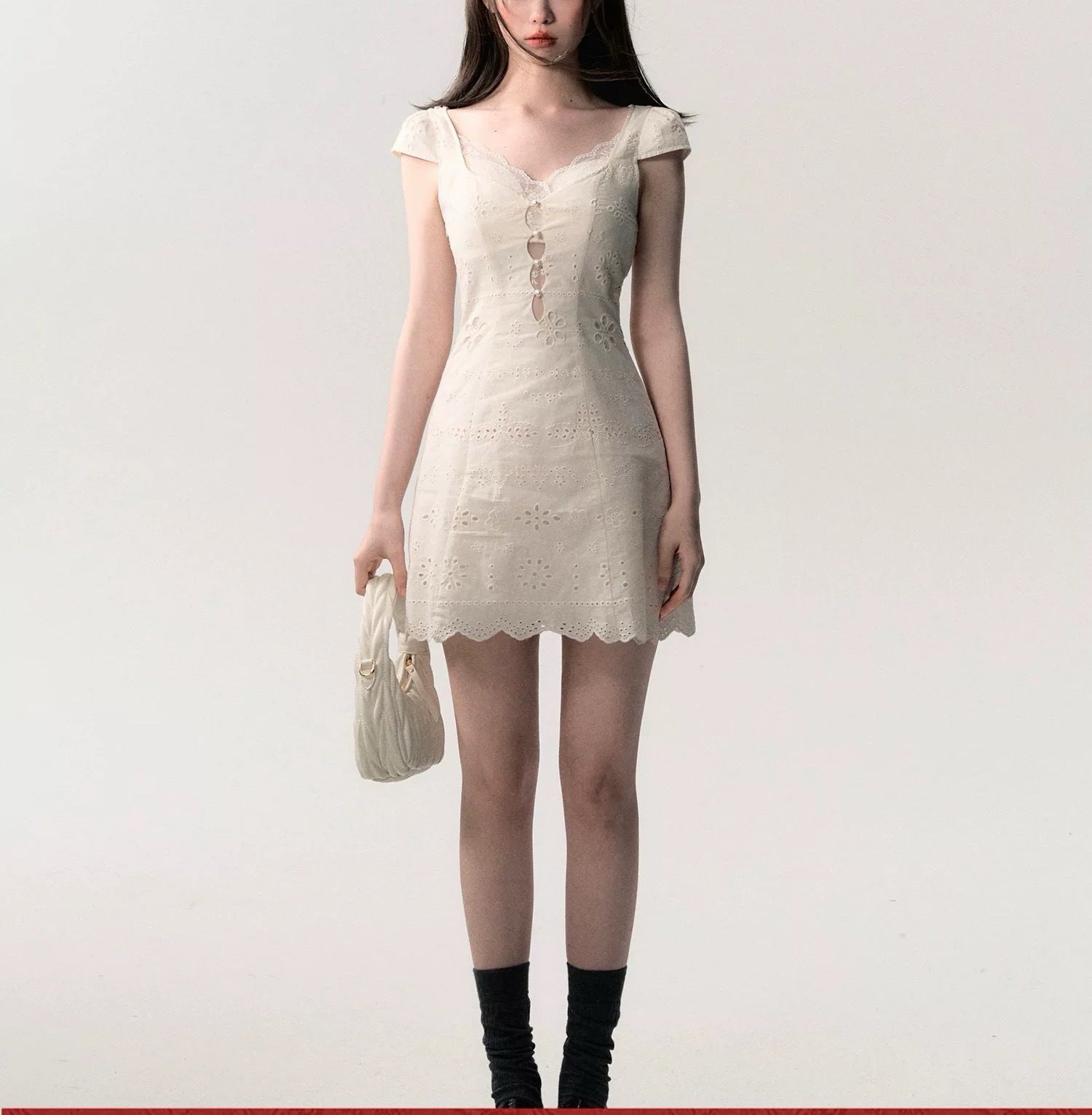 Womens Lace Patchwork Summer Dress