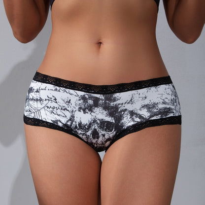 Womens Lace Print Breathable Panties