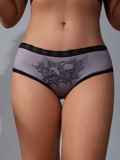 Womens Lace Print Breathable Panties