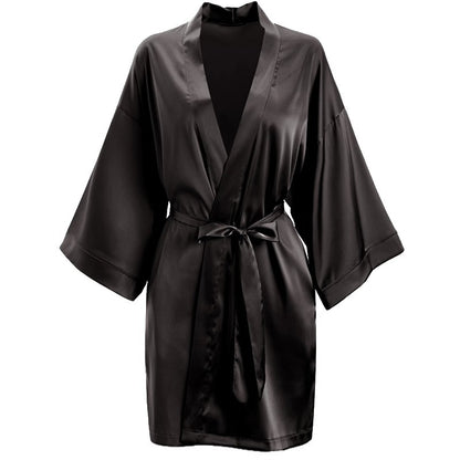 Womens Lace Trim Ice Silk Sleepwear Nightdress