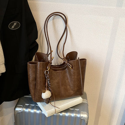 Womens Large Capacity PU Leather Tote Bag