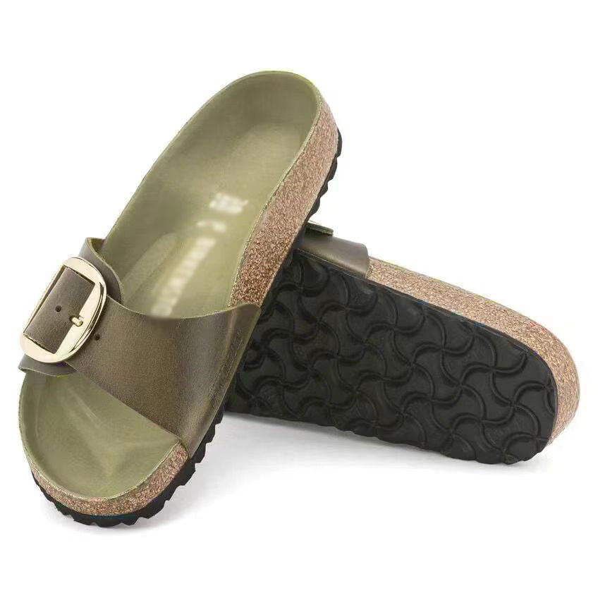 Womens Leather Flat Sandals