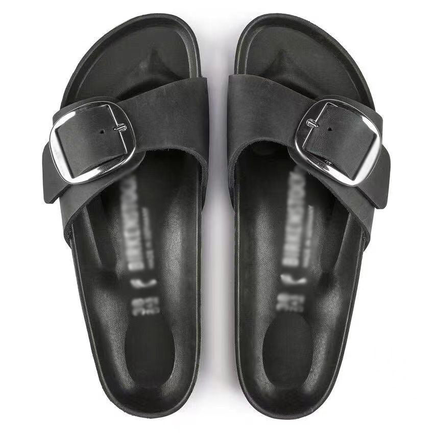 Womens Leather Flat Sandals