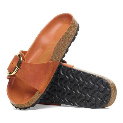 Womens Leather Flat Sandals