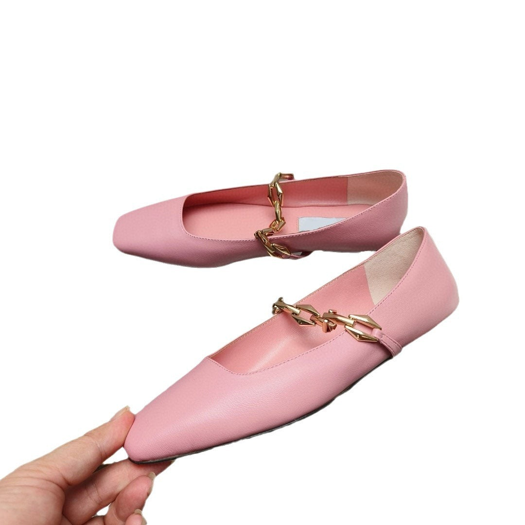 Womens Leather Flats