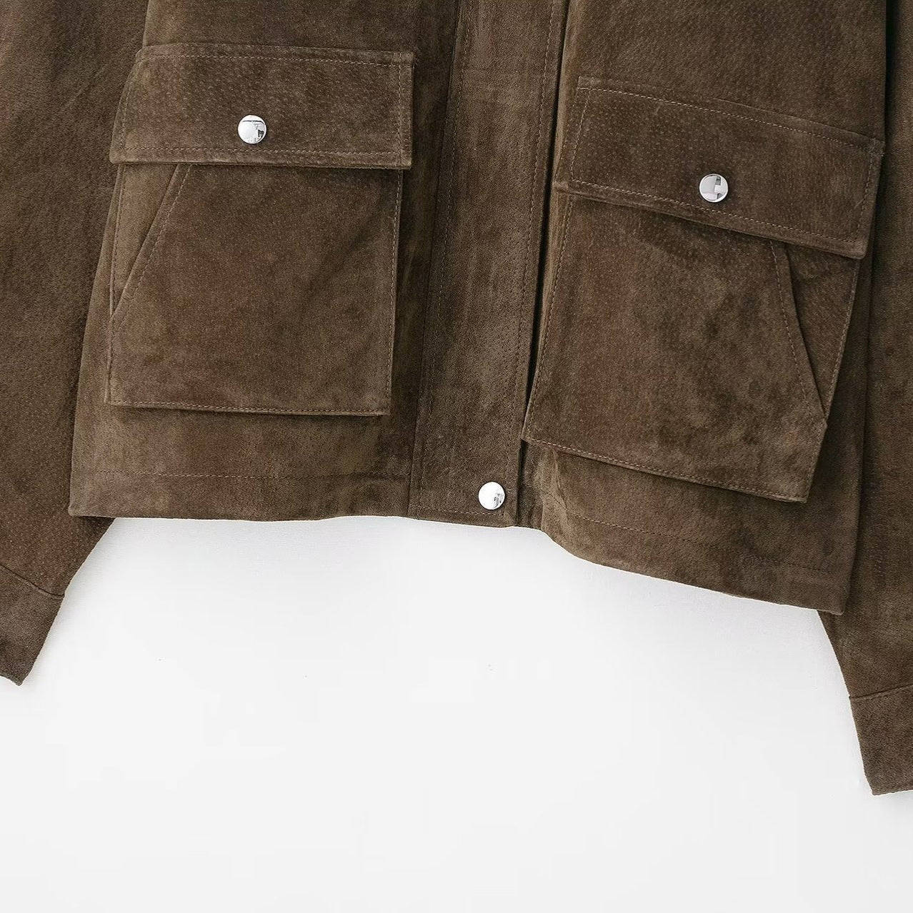 Womens Leather Style Bomber Jacket